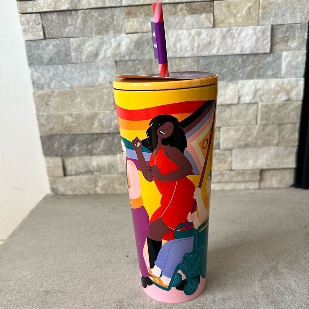 Starbucks Insulated Tumbler NEW Pride Collection by Sophia Birken 2024 Straw &